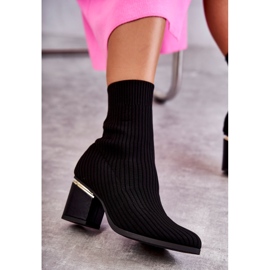PS1 Damenstiefel mit elastischer Socke Schwarz Carmon 5