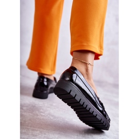 PL5 Damen-Lederschuhe auf der schwarzen Venesia-Plattform 2