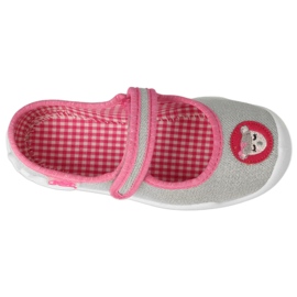 Befado Kinderschuhe mit Klettverschluss 114X501 Silber/Rosa 3