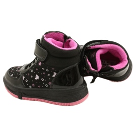 American Club American Boots Warme Stiefel XD66 Schwarz rosa 6