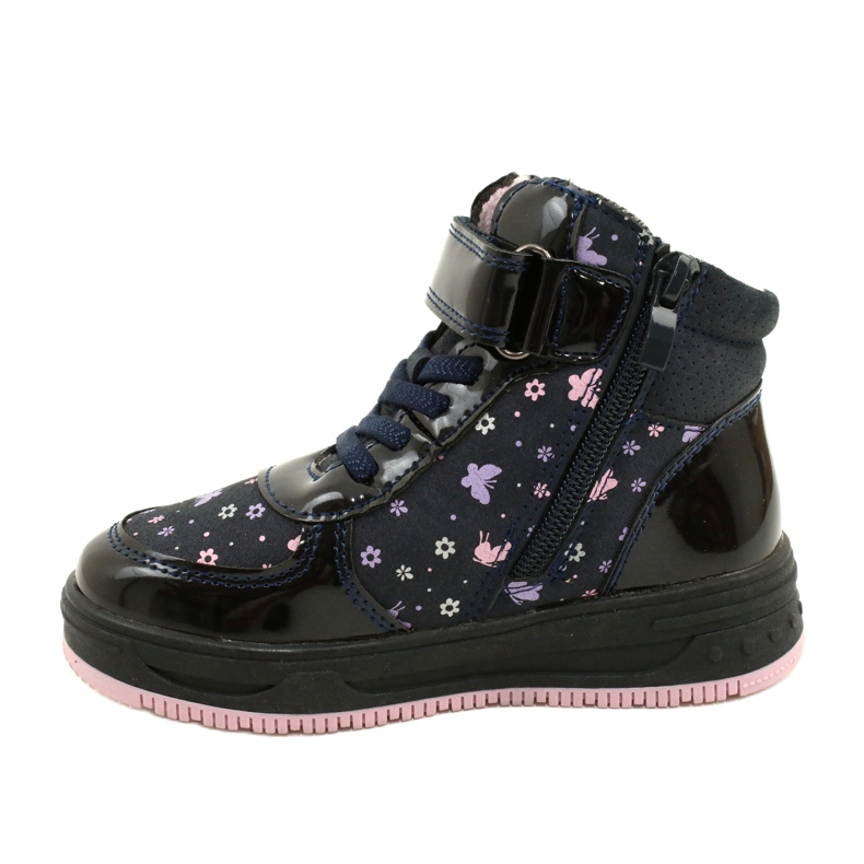 American Club American Boots Warme Stiefel XD66 Marineblau rosa 1