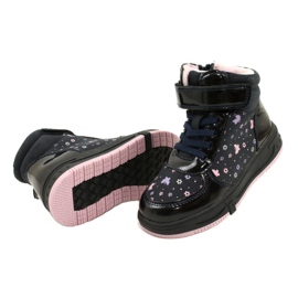 American Club American Boots Warme Stiefel XD66 Marineblau rosa 4