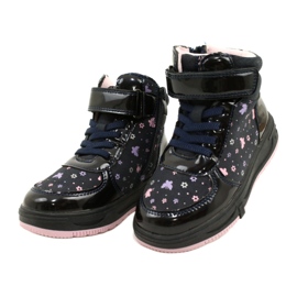 American Club American Boots Warme Stiefel XD66 Marineblau rosa 2
