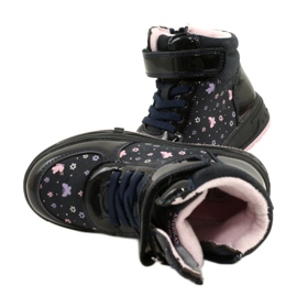 American Club American Boots Warme Stiefel XD66 Marineblau rosa 5