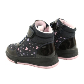 American Club American Boots Warme Stiefel XD66 Marineblau rosa 6