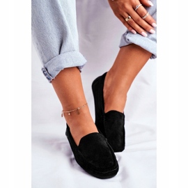 EVE Schwarze Loafer für Damen Wildleder Morreno 1