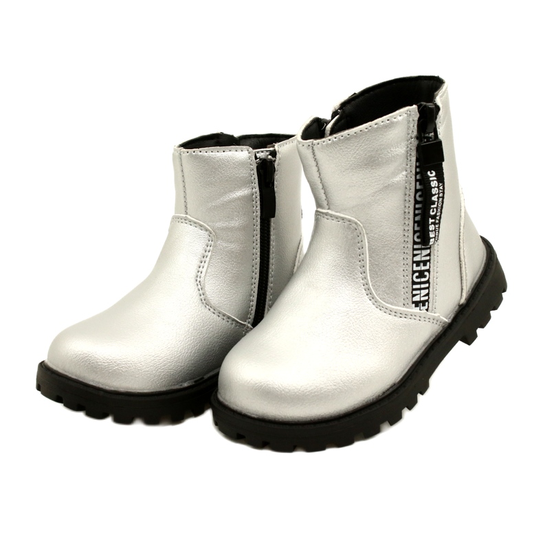 Silberstiefel für Mädchen vermissen 22DZ23-5268 silber- 2