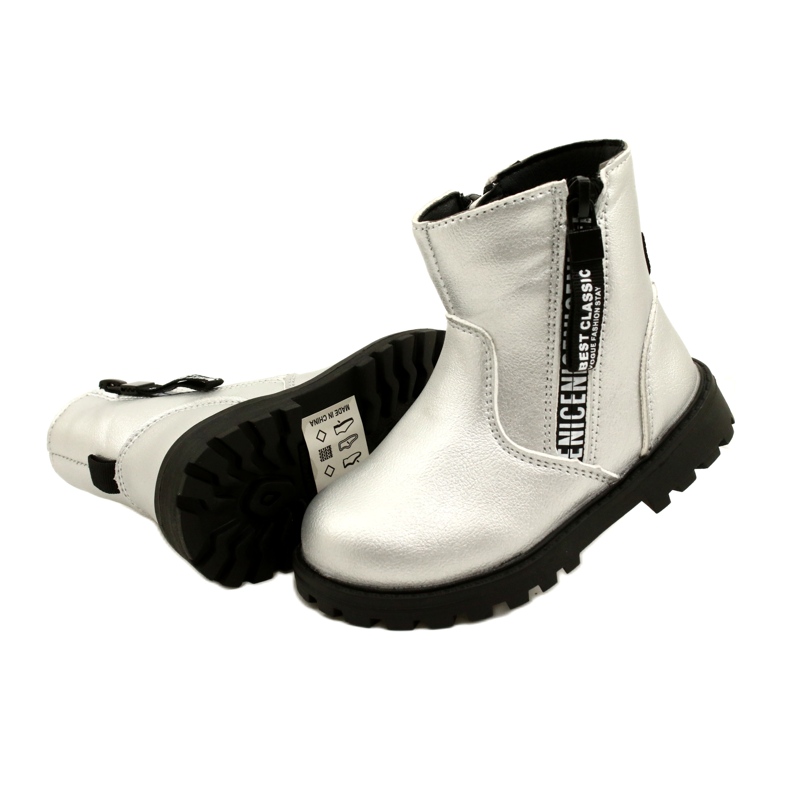 Silberstiefel für Mädchen vermissen 22DZ23-5268 silber- 3