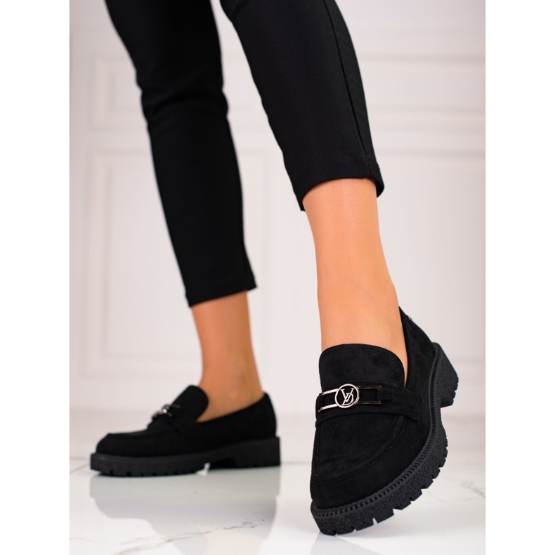 W. Potocki Potocki Wildlederloafer für Damen schwarz 1