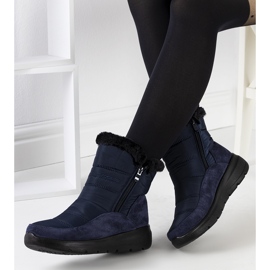 Azmarin marineblaue gesteppte Schneestiefel 1