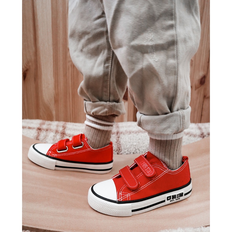 Kinder-Stoffturnschuhe mit Klettverschluss Big Star KK374082 Rot 2