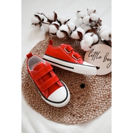 Kinder-Stoffturnschuhe mit Klettverschluss Big Star KK374082 Rot 5