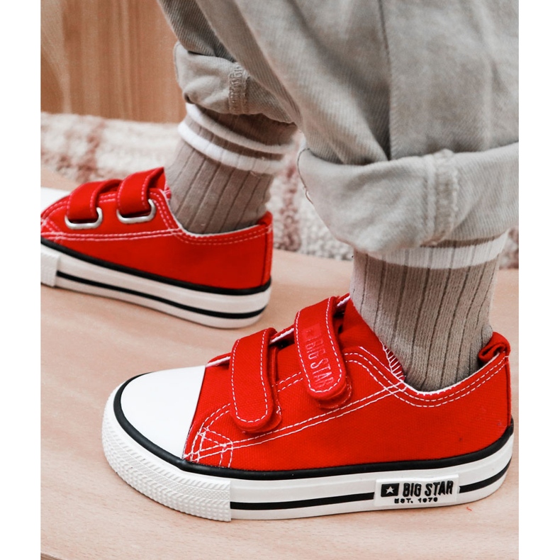 Kinder-Stoffturnschuhe mit Klettverschluss Big Star KK374082 Rot 1