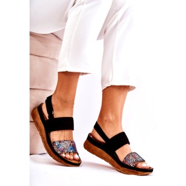 Leder Damen Sandalen Maciejka 04142-20 Schwarz mehrfarbig 2