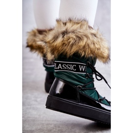 FM1 Schneestiefel zum Schnüren für Damen Grün Santero 2