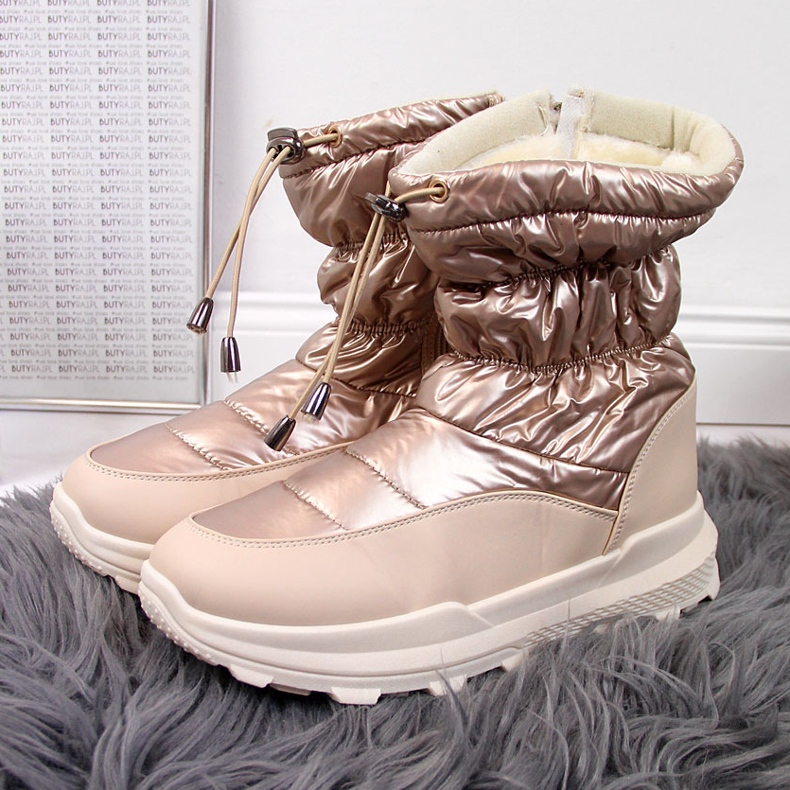 Damen-Schneestiefel in Gold-Metallic NEWS golden 1