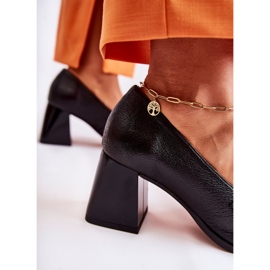 Lederpumps mit Kette Laura Messi 2515 Schwarz 1