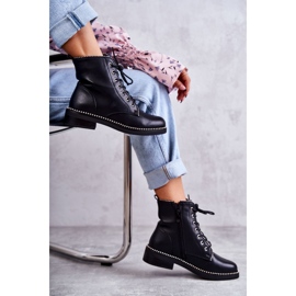 PG1 Damenstiefel mit Nieten Schwarz Rostill 1