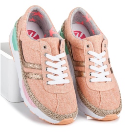 Kylie Schnürschuhe, Espadrilles rosa 1