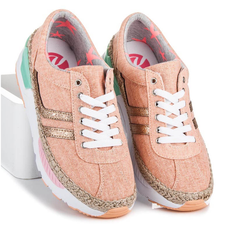 Kylie Schnürschuhe, Espadrilles rosa 1
