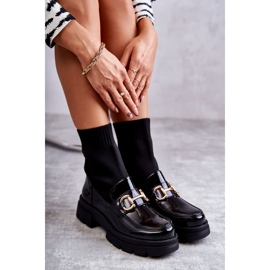 FE1 Damenstiefel mit Socke Slip-on Schwarz Sofia 2