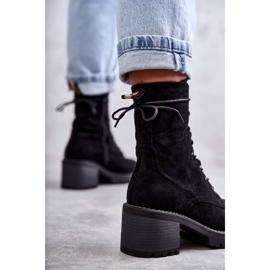 Warme Damenstiefel auf High Heels Julieta Black schwarz 2