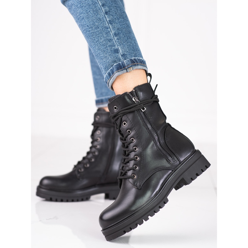 Schwarze Damentaschen mit dekorativem Shelovet-Reißverschluss 2