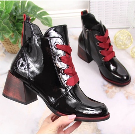 Schwarz lackierte isolierte Damenstiefel schwarz Vinceza JAN147A 1