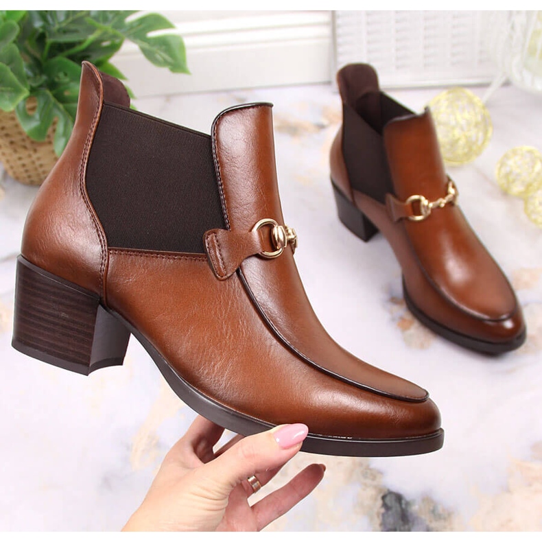 Braune Vinceza JAN150B Slip-on-Stiefel für Damen 1