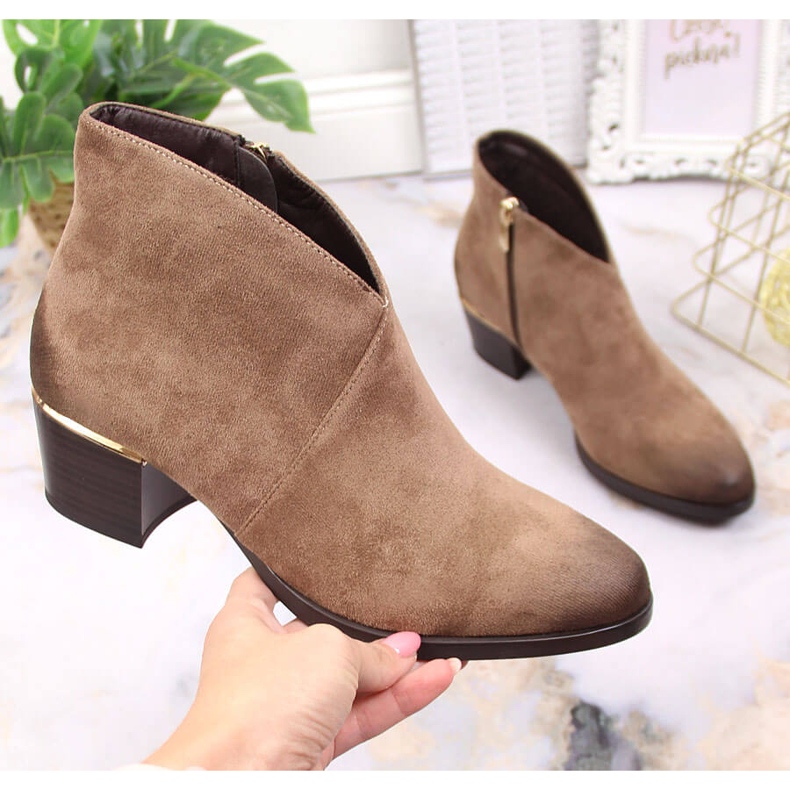 Filippo Beige Wildleder warme Damenstiefel Vinceza 1