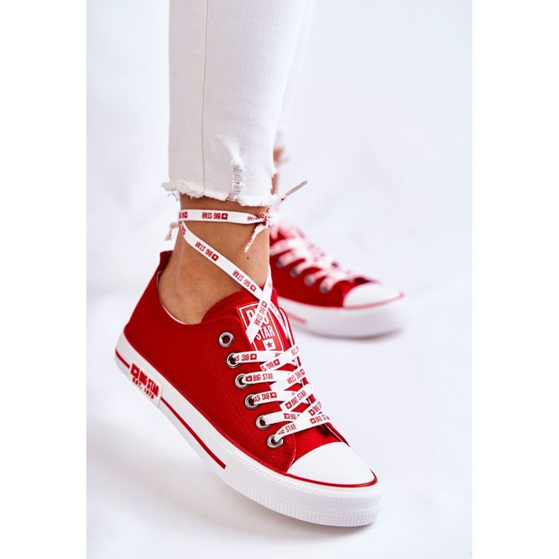 Damen Material Sneakers Big Star KK274104 Rot 1