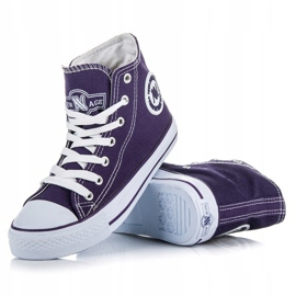 New Age Gebundene hohe Turnschuhe violett 1