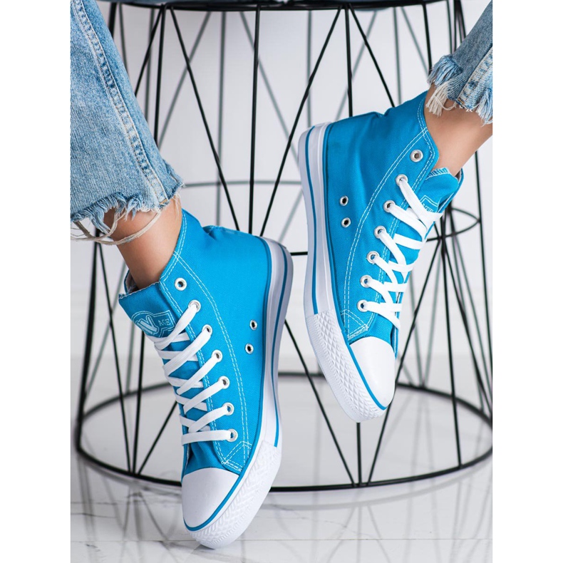 New Age Gebundene hohe Sneakers blau 1