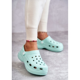 FS1 Hausschuhe aus Schaumstoff für Damen Mint Crocs Coline grün 1