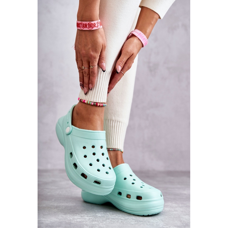 FS1 Hausschuhe aus Schaumstoff für Damen Mint Crocs Coline grün 2