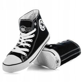 New Age Gebundene hohe Sneakers schwarz 1