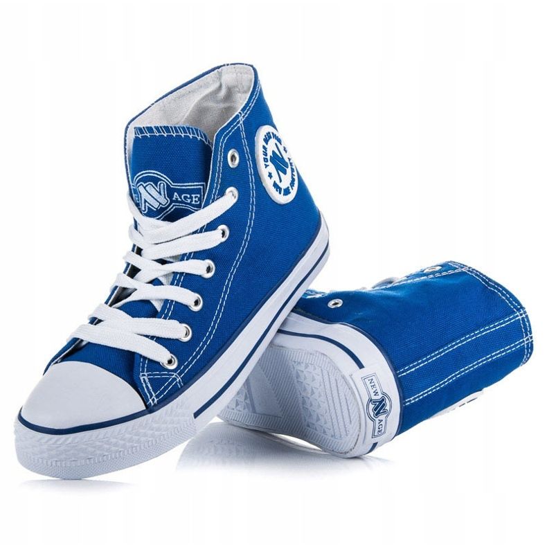 New Age Gebundene hohe Sneakers blau 1