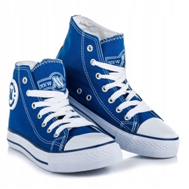 New Age Gebundene hohe Sneakers blau 2