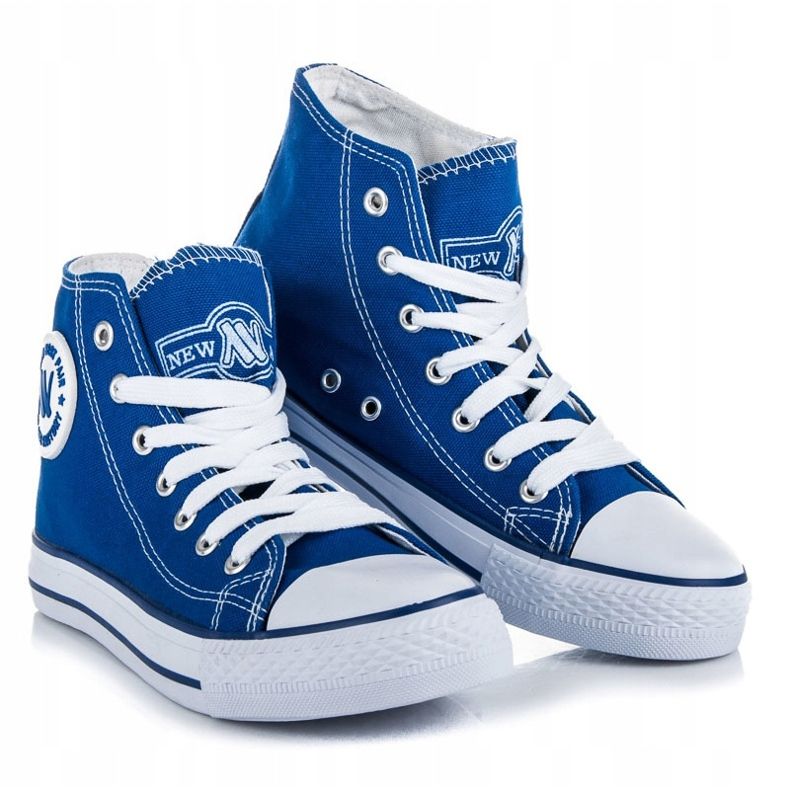 New Age Gebundene hohe Sneakers blau 2