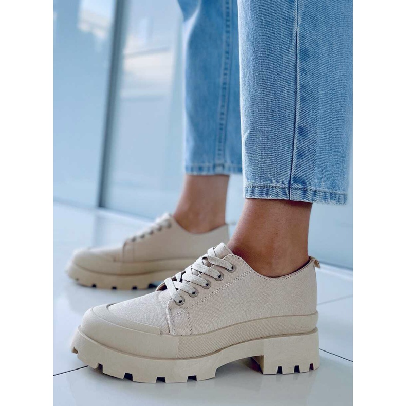 Golv Khaki Trekking-Sneaker beige 1