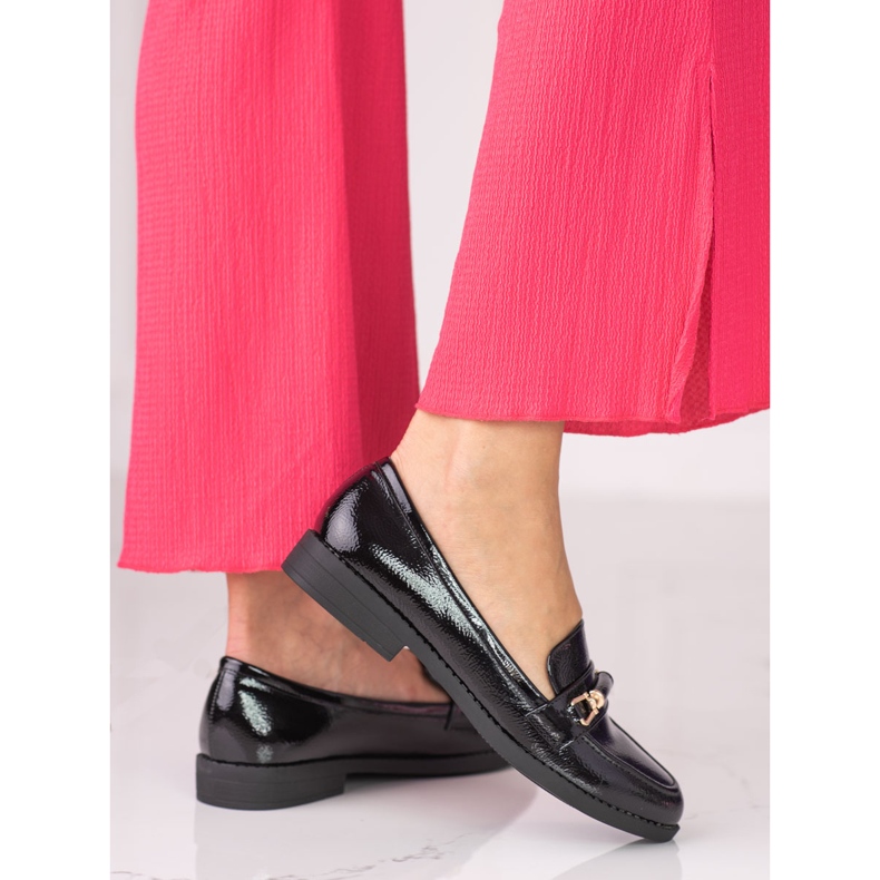 Schwarze Damenmokassins von Shelovet 2