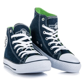 New Age Gebundene hohe Turnschuhe marineblau blau 2