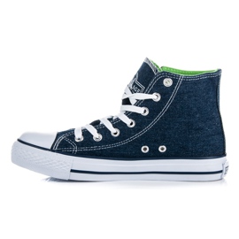 New Age Gebundene hohe Turnschuhe marineblau blau 1