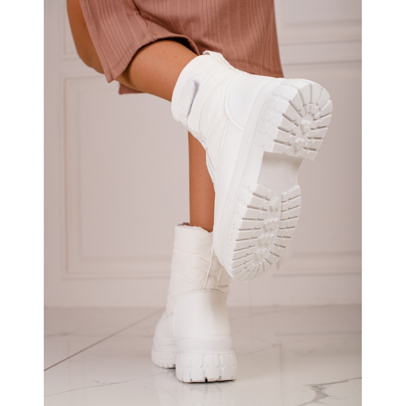 Damen-Schneestiefel mit Klettverschluss Shelovet weiß 1