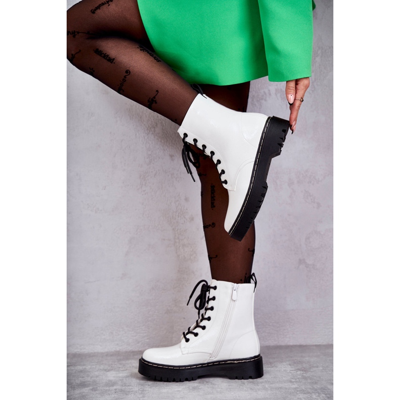 S.Barski Damenstiefel Weiß Kognito 1