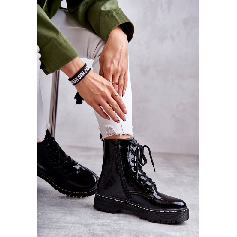 S.Barski Damenstiefel Schwarz Kognito 2