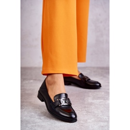 Vinceza Modischer Leder-Loafer Black Trine schwarz 1