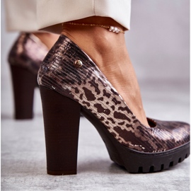 Lederpumps On A Bar Maciejka 02629-02 Braun 2