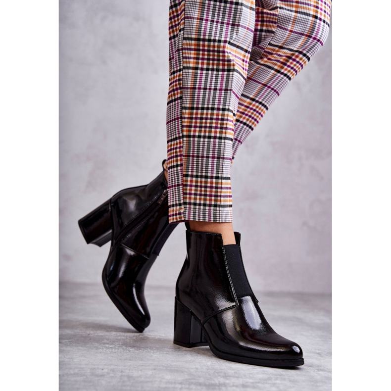 PL4 Klassische Lackstiefel La.Fi 260035B-LA Schwarz 1