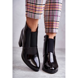 PL4 Klassische Lackstiefel La.Fi 260035B-LA Schwarz 2